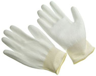 WDP3. White cut resistant knit, white PU palm coated. S-XXL. PRICE PER DOZEN.